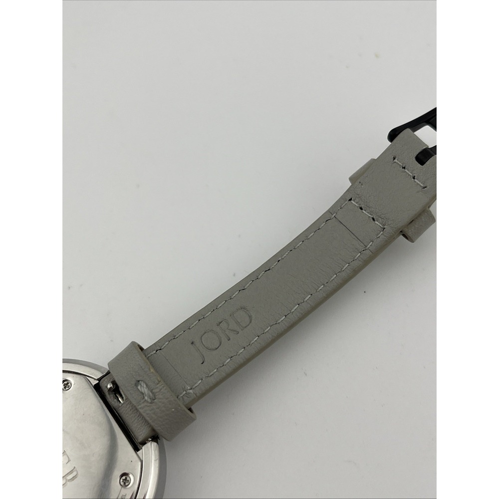 Sier By Jord Arcadia Marble‎ Dial Women 38mm Case Gray Leather Band- New Battery - Picture 7 of 9